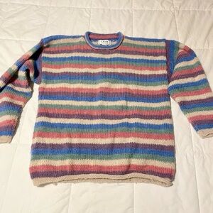 Yeti Colorful Striped Crewneck Sweater
